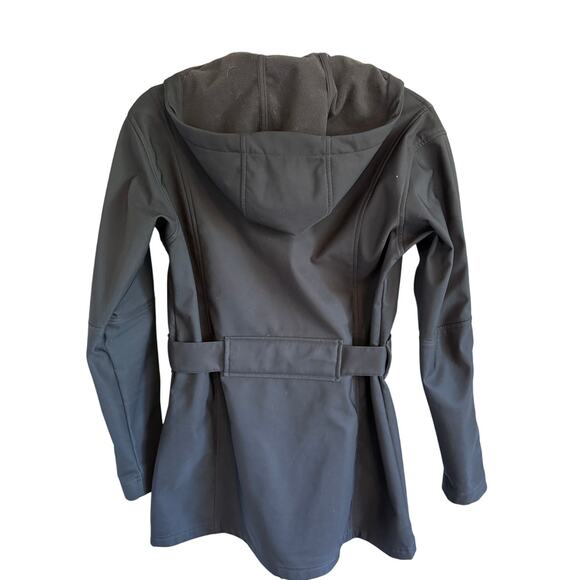 Nike ACG Women’s Softshell Belted Hooded Jacket Coat - Black‎ Size Small - Picture 2 of 3